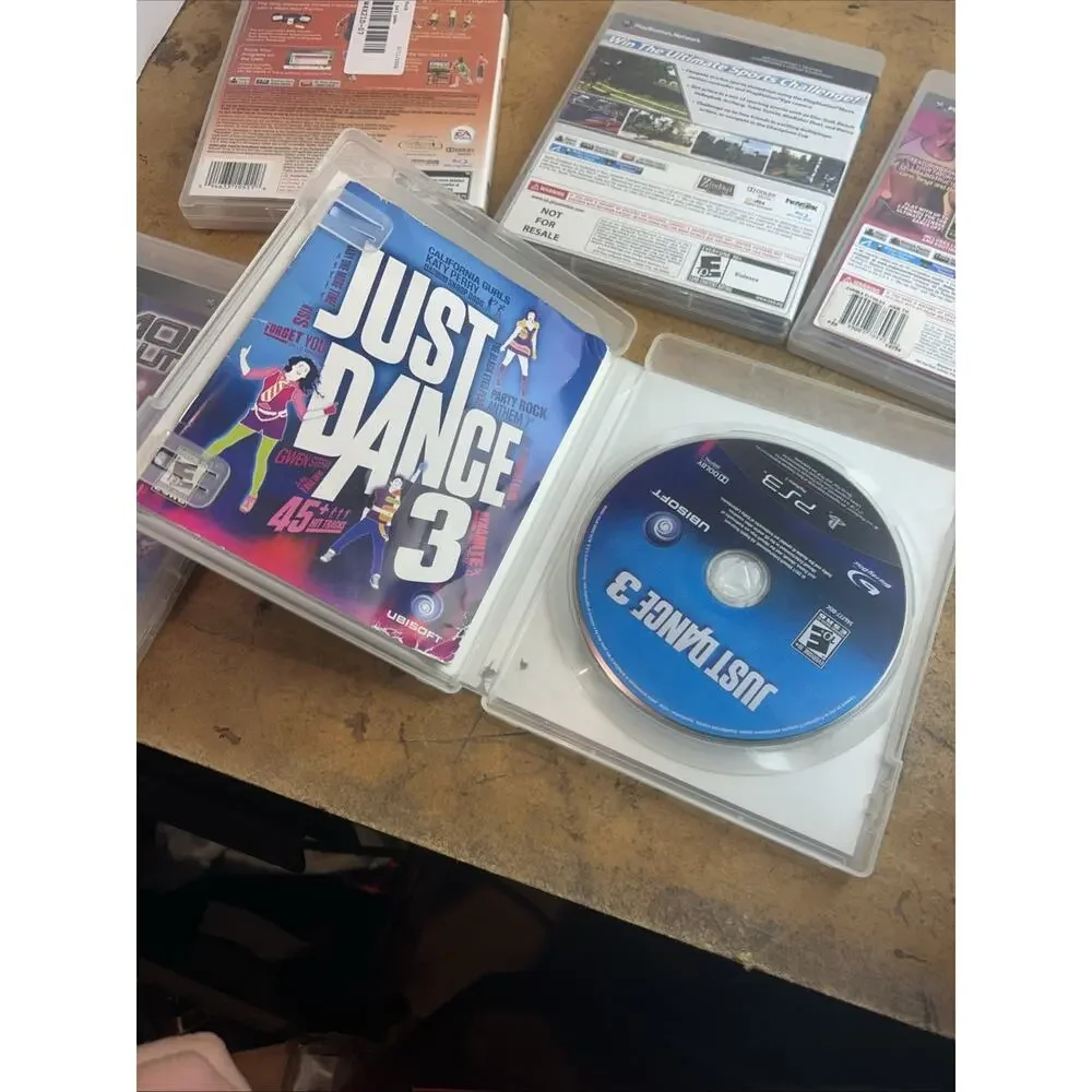 5 game ps3 bundle lot Just Dance 3 Karaoke Active 2 Sports Champions Zumba FS/H